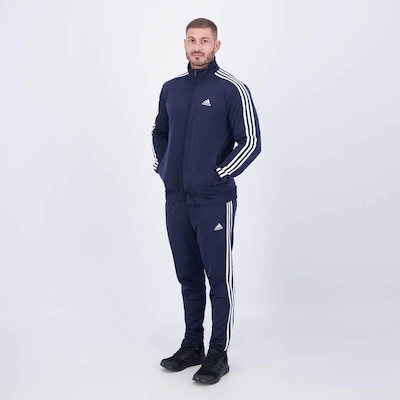 Agasalho sem Capuz adidas Essential 3 Stripes - Masculino - Foto 4
