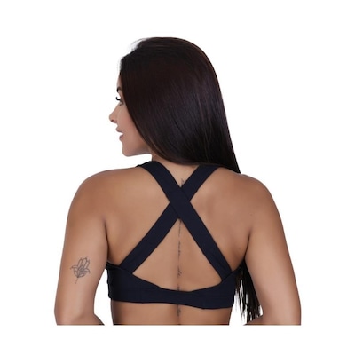 Top Fitness Orbis Suplex Poliamida com Bojo Alças Multifuncionais - Feminino - Foto 3