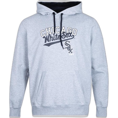 Blusão de Moletom com Capuz New Era Fechado Chicago White Sox Club House - Masculino - Foto 1