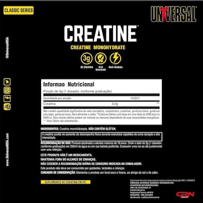 Kit Creatina Monohidratada 400G + Coqueteleira 600Ml - Universal - Foto 2