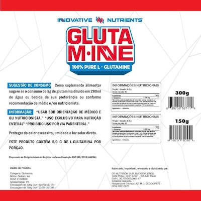 Glutamina 100% Pure 150G - Innovative Nutrients - Foto 2