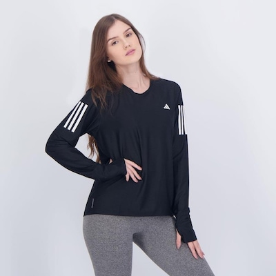 Camiseta adidas Manga Longa Own The Run Base - Feminina - Foto 2