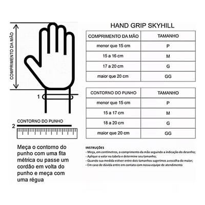 Kit Hand Grip Competition Skyhill + Munhequeira Elástica Listrada - Foto 6
