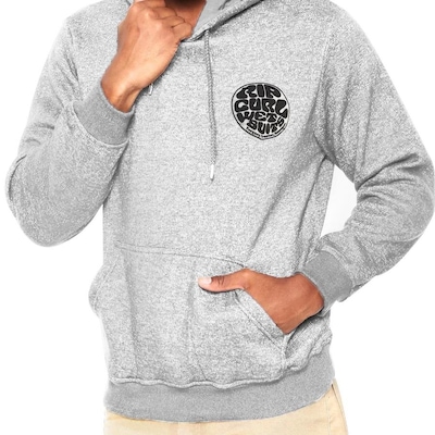 Blusão de Moletom com Capuz Rip Curl Wetsuit Icon Hood Brazil - Masculino - Foto 3