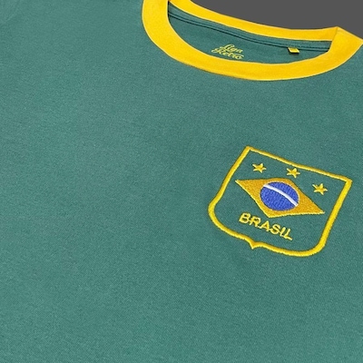 Camiseta do Brasil Verde Feminina - Liga Retro - Foto 4