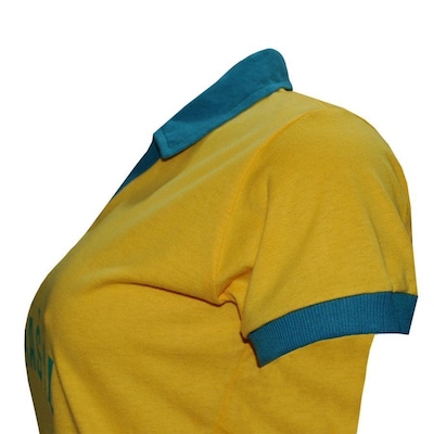 Camiseta do Brasil Polo Estrelas 9 Feminina - Liga Retro - Foto 2