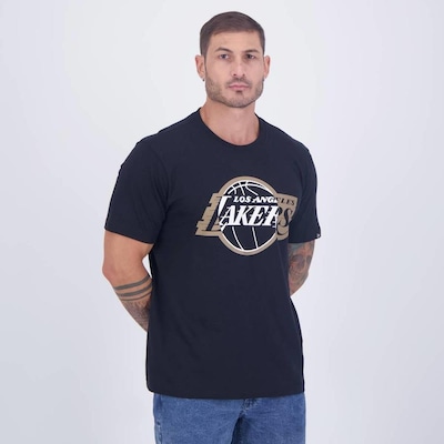 Camiseta New Era Nba Los Angeles Lakers Core Logo - Masculina - Foto 2