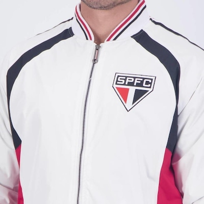 Jaqueta São Paulo Bomber Striped Branca - Foto 3