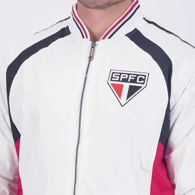 Jaqueta São Paulo Bomber Striped Branca - Foto 4