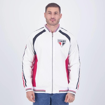 Jaqueta São Paulo Bomber Striped Branca - Foto 5