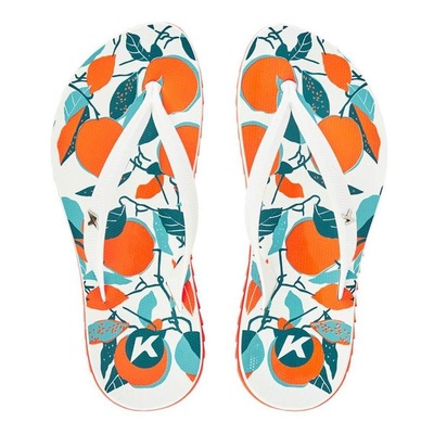 Chinelo Kenner Ibiza Laranjas Estampada - Feminino - Foto 2