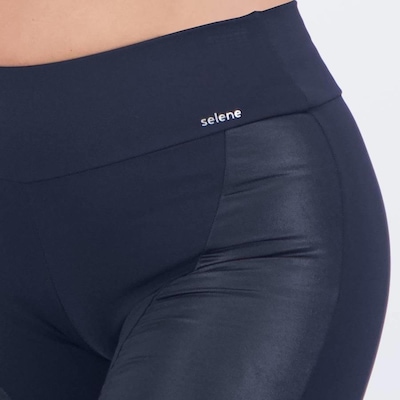 Calça Legging Selene com Recorte Cirrê e Tulê - Feminina - Foto 4