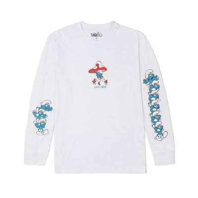Camiseta Manga Longa Lost Smurfs - Masculina - Foto 1