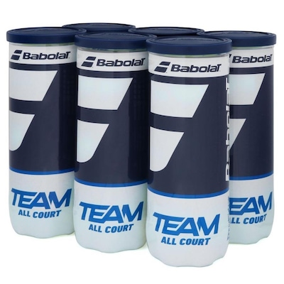 Bola de Tênis Babolat Team All Court Pack com 6 Tubos - Foto 1