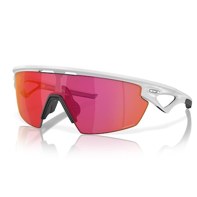 Óculos de Sol Unissex Oakley Sphaera Matte White Prizm Field - Foto 1