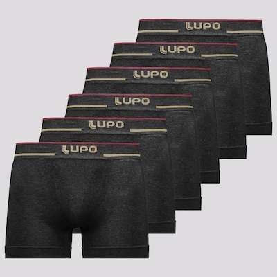 Kit Cueca Boxer Lupo Microfibra sem Costura II - 6 Unidades - Masculino - Foto 1