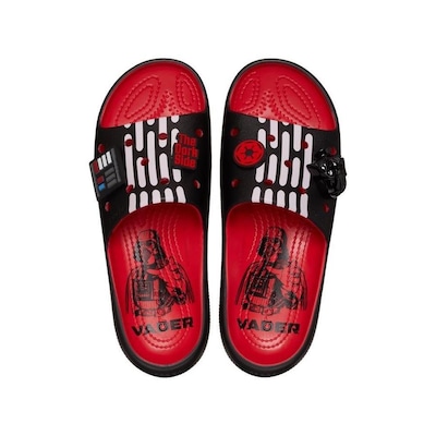 Chinelo Crocs Star Wars Classic Darth Vader Slide V2 Varsity - Unissex - Foto 1