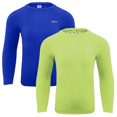 Kit Camisas Térmicas Selene Proteção Uv50+ - Infantil - 2 unidades - Foto 1
