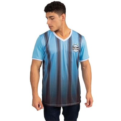 Camiseta do Grêmio Surf Center Gola V Oficial Esportiva - Masculina - Foto 3