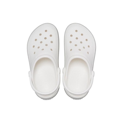 Sandália Crocs Crocband Off Court Clog Kids White - Infantil - Foto 2