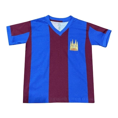 Camisa do Barcelona 1970''''S Style Infantil Liga Retrô - Unissex - Foto 1