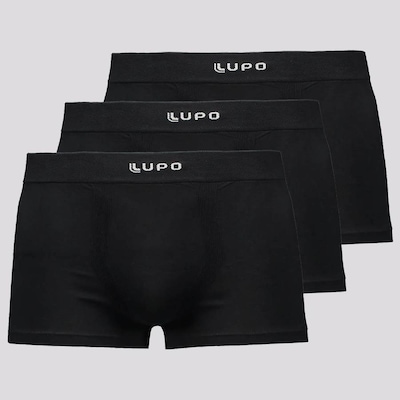 Kit 3 Cuecas Boxer Lupo Microfibra - Adulto - Foto 1