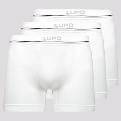 Kit 3 Cuecas Boxer Lupo Microfibra sem Costura I - Adulto - Foto 1