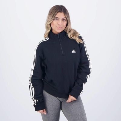 Blusão adidas 3 Stripes com Zíper - Feminino - Foto 2
