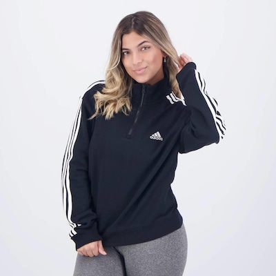 Blusão adidas 3 Stripes com Zíper - Feminino - Foto 3