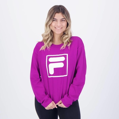 Camiseta Manga Longa Fila F-Box - Feminina - Foto 1