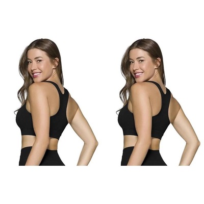 Kit Tops Canelados Selene sem Costura com 2 Unidades - Feminino - Foto 2