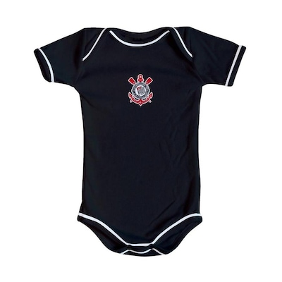 Body do Corinthians Preto Torcida Baby Oficial - Infantil - Foto 1