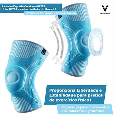 Joelheira Ortopédica Estabilidade Silicone aço Flexível - Foto 5