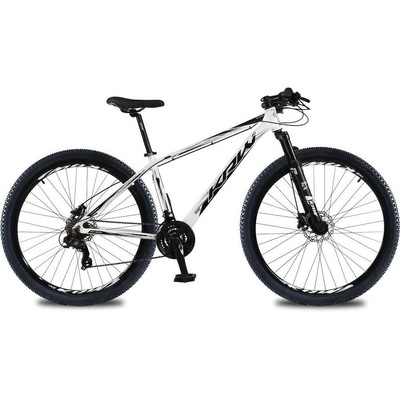 Bicicleta aro 29 Krw Alumínio - Shimano Tz 24 Velocidades - Freio Hidráulico - Suspensão Mountain Bike Kr8 - Adulto - Foto 2