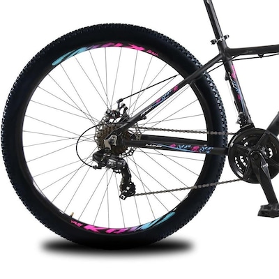 Bicicleta aro 29 Krw alumínio Shimano Tz 24 Velocidades Freio a Disco Suspensão Mountain Bike Kr9 - Adulto - Foto 4