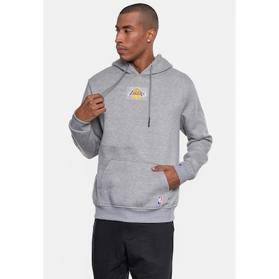 Blusão De Moletom Nba Fechado Los Angeles Lakers Nba - Masculino - Foto 4