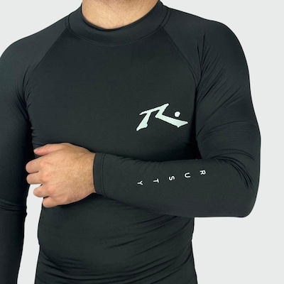 Camiseta Manga Longa Rusty Lycra Long Surf - Masculina - Foto 2