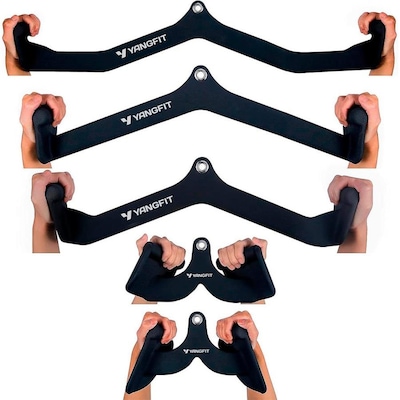 Kit Puxadores Anatômicos para Academia Yangfit + Suporte - Foto 4