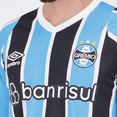 Camisa Umbro Grêmio I 2024 Manga Longa - Masculina - Foto 5