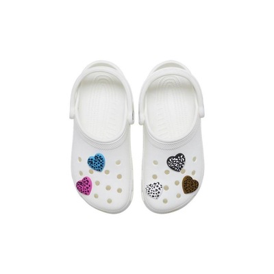 Kit Jibbitz? Crocs Coração Animal Print Leopardo Pack com 5 Peças - Foto 3