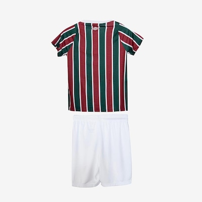 Kit Uniforme de Futebol do Fluminense Of. 1 2024 Clube Umbro - Infantil - Foto 2
