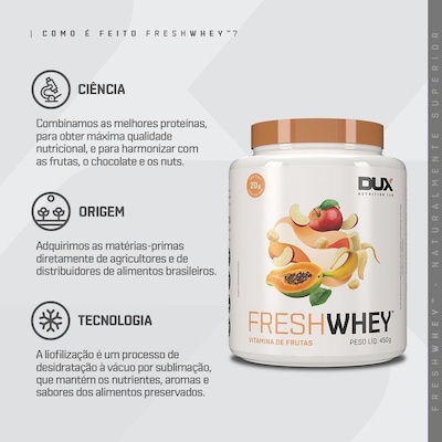 Freshwhey? Dux Nutrition Vitamina de Frutas - 450g - Foto 3