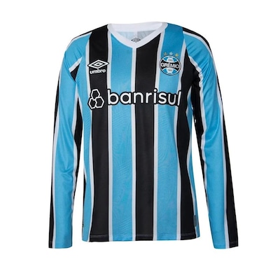 Camisa Grêmio Umbro Uniforme 1 Torcedor 2024 Manga Longa - Masculino - Foto 1