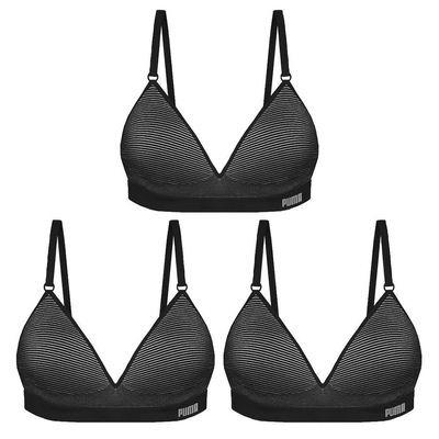 Kit de Sutiãs com Bojo Puma sem Costura - Adulto - 3 unidades - Foto 1