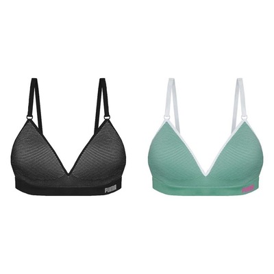 Kit de Sutiãs com Bojo Puma sem Costura - Adulto - 2 unidades - Foto 1