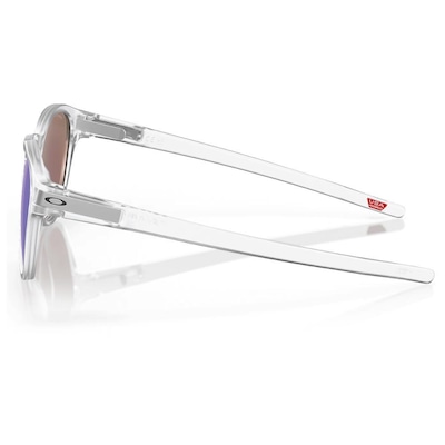 Óculos de Sol Unissex Oakley Latch Matte Clear Prizm Sapphire - Foto 4