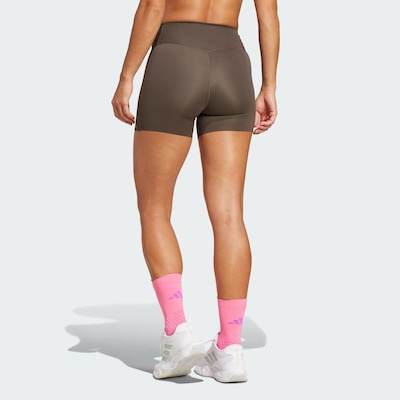 Shorts Legging adidas Optime 4-Inch Raw-Cut-Hem - Feminina - Foto 5