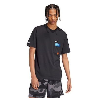 Camiseta adidas Estampada Remoji Pocket - Masculina - Foto 2