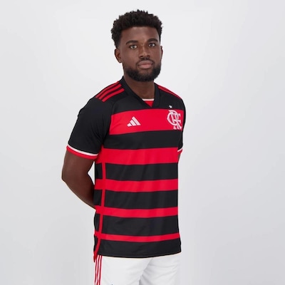 Camisa do Flamengo I 2024 adidas 27 B. Henrique - Masculina - Foto 3