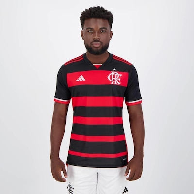 Camisa do Flamengo I 2024 adidas 27 B. Henrique - Masculina - Foto 1